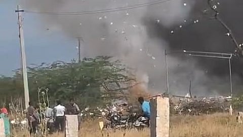 The explosion occurred at a tin-roofed shed on a farmland on Sunday.