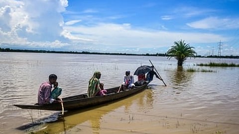 Assam flood situation slightly improves; central team assesses damage, relief.