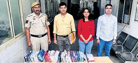 Police recovered 248 complete bank account kits, 38 SIM cards, 22 mobile phones,
28 fake company stamps, 55 bank debit or credit cards and Rs 1 lakh in cash.