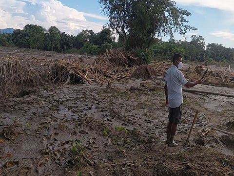 A view of Kamalchapori village in Assam hit by the devastating floods.