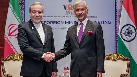 External Affairs Minister S Jaishankar with his Iranian counterpart, Abbas Araghchi.