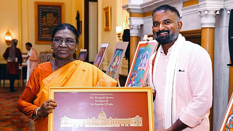 Anoop represents the Kerala mural tradition in this unique national project.