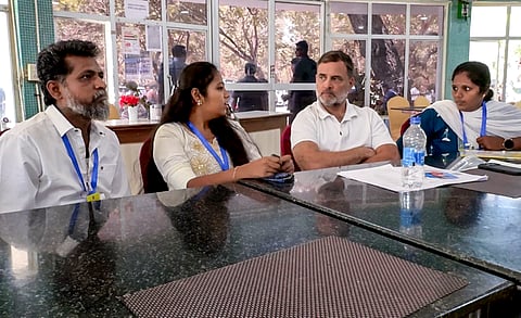 LoP in the Lok Sabha Rahul Gandhi meets family members and relatives of NEET victims during his visit to Chennai.