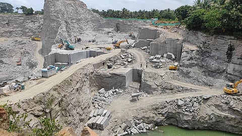The blasts, they say, shake houses, while nearly 500 trucks transporting stone from the quarry every day have worsened dust pollution and traffic congestion on village roads.