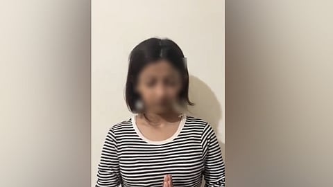 The video, in which the teenager appears with folded hands, has gone viral on social media. TNIE could not independently verify its authenticity.