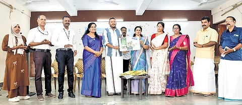 District panchayat president V Priyadarshini releasing the brochure of 81 st round of National Sample Survey in Thiruvananthapuram