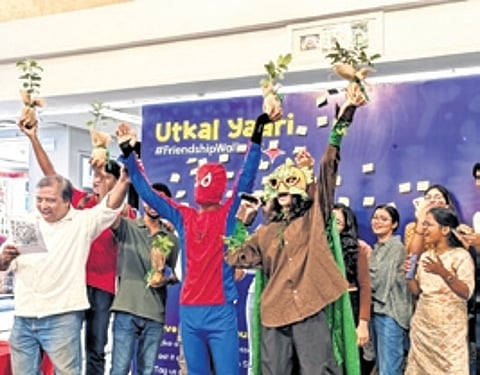 Drawing inspiration from his on-screen journey, Spider-Man told the crowd that searching for his roots led him to trees.
