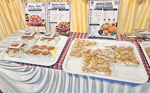 Cupcakes and cookies displayed at the Avocado Fest at Ambalavayal