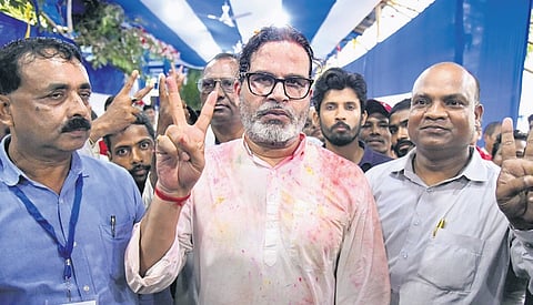 JSP chief Prashant Kishor after winning the Bankipur bypoll in Patna on Monday, August 3, 2026.