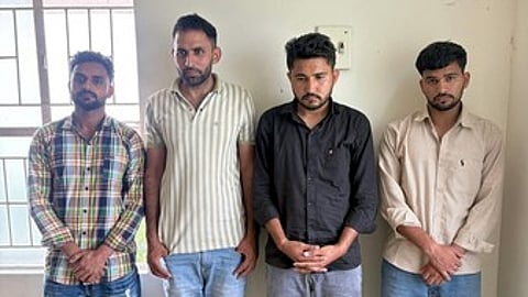 Four youths from Haryana were arrested for allegedly impersonating candidates and using electronic devices during an Indian Air Force clerk recruitment.