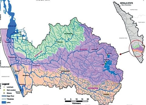 A map showing the extent of the Greater Pampa river basin