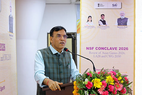 Union sports minister addresses the National Sports Federation Conclave 2026 on Friday