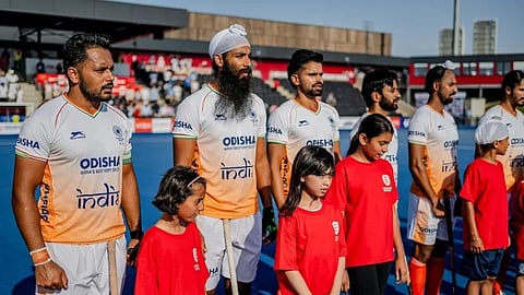 Harmanpreet Singh (left) will lead the men's team in the latest edition of the World Cup