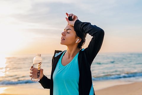 Most healthy individuals will experience thirst as one of the body’s natural indicators of fluid needs. Another good indicator is the colour of the urine.