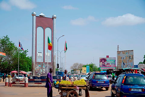 A view of a street in Niamey, Niger, Wednesday, July. 24, 2024