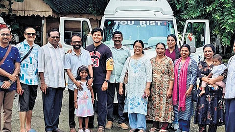 The 16-member group from Kottayam which had a narrow escape from the flash flood in Nepal