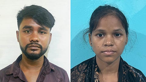 Manik Uddin Laskar (22) and his wife Bhagabati Majhi were arrested at Kashimpur in Jiribam district.