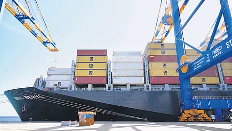 MSC Beryl berthed at Vizhinjam International Seaport