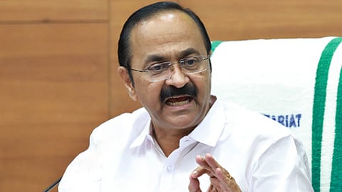 Kerala Chief Minister V. D. Satheesan addressing the media at the Secretariat after the Cabinet meeting in Thiruvananthapuram