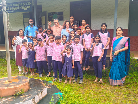 At the schools, interactions with teachers and children offered the visitors an opportunity to see rural education at close quarters.