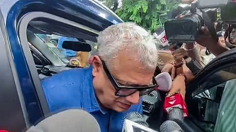 TMC MP Derek O'Brien arrives at the Shakespeare Sarani Police Station in connection with the August 27 scuffle at the party's Camac Street office in Kolkata on Wednesday, Sept. 02, 2026.