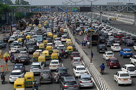 The restriction will cover light, medium and heavy goods vehicles, trucks and buses, according to an advisory issued by the traffic police.