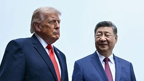 US President Donald Trump with Chinese counterpart Xi Jinping.