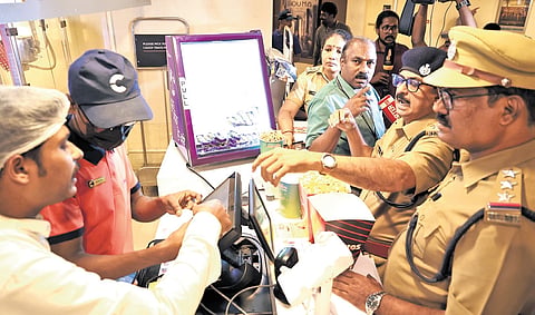 Amid widespread complaints that multiplexes and cinema theatres are charging exorbitant prices for food items, officials from the Food Safety and Legal Metrology departments are conducting inspections at the food stalls of the theatres at Centre Square Mall on M.G. Road in Kochi.