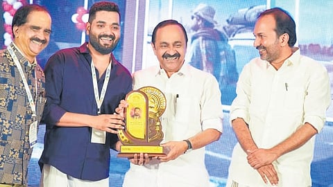 Amaljith Menon, vice-chairman of ICL Tours and Travels, received the ‘Young Entrepreneur’ Award for his contributions to the travel and tourism secto from Chief Minister V D Satheesan.