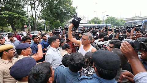 BRS leaders being detained amid ruckus at Telangana Assembly entrance on Monday
