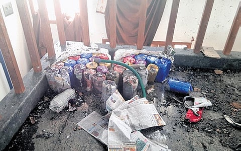 Fireworks in the first floor exploded at the house in Nasiyanur in Erode.