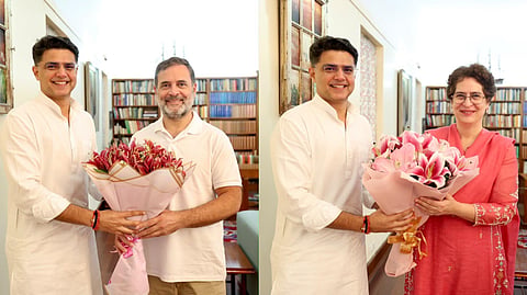 Sachin Pilot met Leader of the Opposition in the Lok Sabha Rahul Gandhi and Congress general secretary Priyanka Gandhi Vadra at 10 Janpath in New Delhi.