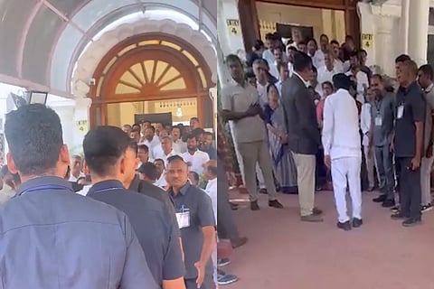 BRS MLAs' held a dharna at the assembly entrance after the suspension.