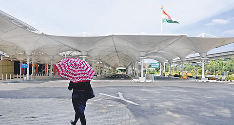 Chennai airport’s new cab pick-up plaza in front of T1 domestic airport will be opened for passengers this month