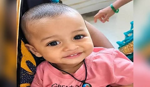The child, identified as Aryan, was playing when the incident occurred.