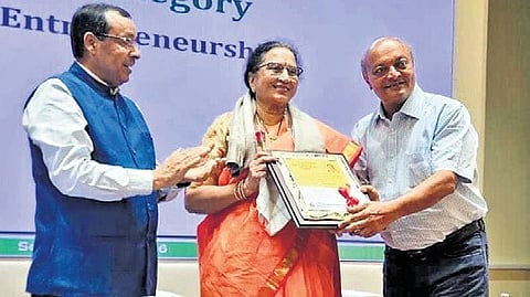 Rama Devi Kanneganti receives the
Dr VG Patel Memorial Award 2026.