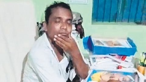 Suspended headmaster Sunakar Nayak