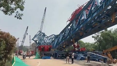 The bridge was being constructed by the National Highways Authority of India (NHAI) in the Lalganj area.