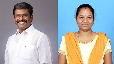 Advocate I Paranthamen, joint secretary of the DMK legal wing and a former MLA, will contest from the Madurantakam constituency, while advocate S Suganya, who hails from a long-standing Dravidian family, has been fielded from Dharapuram.