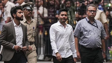 Trinamool Congress MP Abhishek Banerjee (centre)
