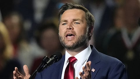 Vice President JD Vance speaks at the Republican convention Thursday, Sept. 10, 2026, in Dallas.
