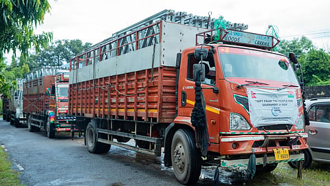 India sends first consignment of Bailey bridge components to flood-hit Nepal.