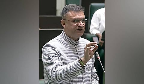 AIMIM MLA Akbaruddin Owaisi speaks during the day 5 of the eighth session of Telangana Legislative Assembly in Hyderabad.