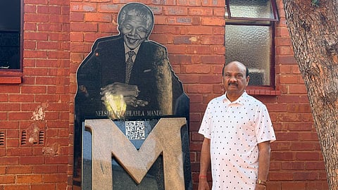 Chintakayala Ayyannapatrudu Speaker of the AP Assembly visited the residence of Bharat Ratna Nelson Mandela in Soweto, South Africa.