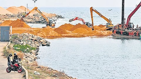 Dredging activities under way at Muthalapozhi harbour