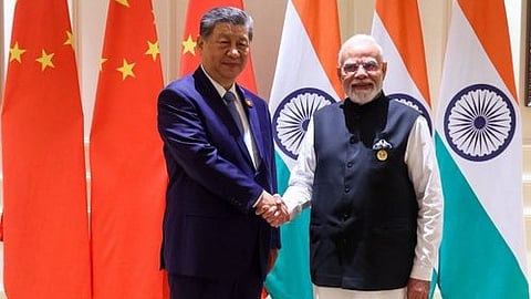 Prime Minister Narendra Modi and Chinese President Xi Jinping on the sidelines of BRICS Summit.