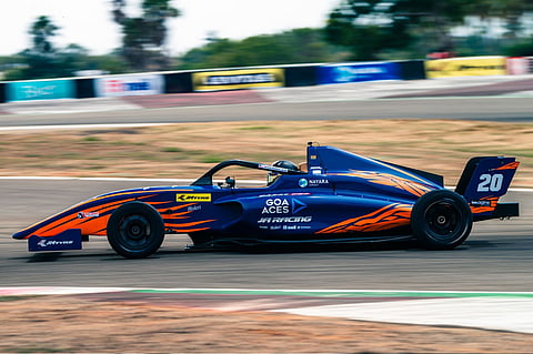 Action during F4 Indian Championship in Coimbatore