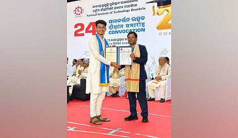 Dr Bansidhar Panda Gold Medal awarded to Manas Nayak.