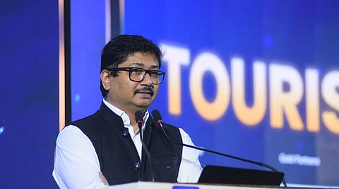 KM Pandurang, IAS, Commissioner and secretary information, Public relations, Languages and culture department, government of Haryana speaks on
Land of Mahabharata - The Epic Odyssey during the Tourism Summit 2026 at ITC grand in Chennai on Tuesday.