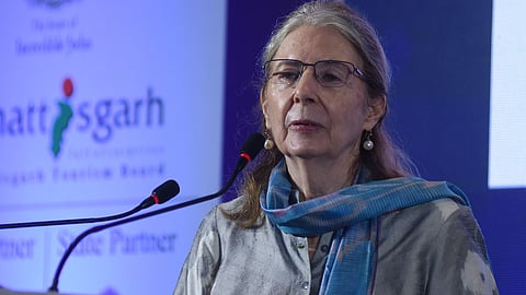 Deborah Thiagarajan, founder of the DakshinaChitra museum during The New Indian Express's Tourism Summit 2026 at ITC Grand in Chennai on Tuesday
